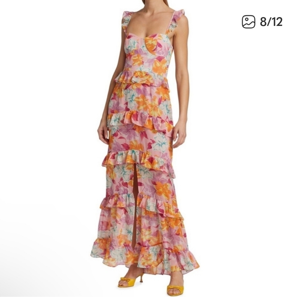 Wayf Floral Ruffle Maxi Dress - Picture 2 of 9